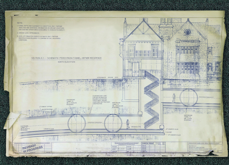 Illustration for article titled If they found blueprints of secrets tunnels under the Playboy Mansion...